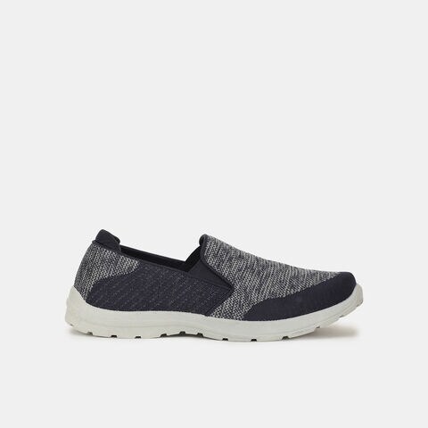 Bata navy casual slip-on shoes for men